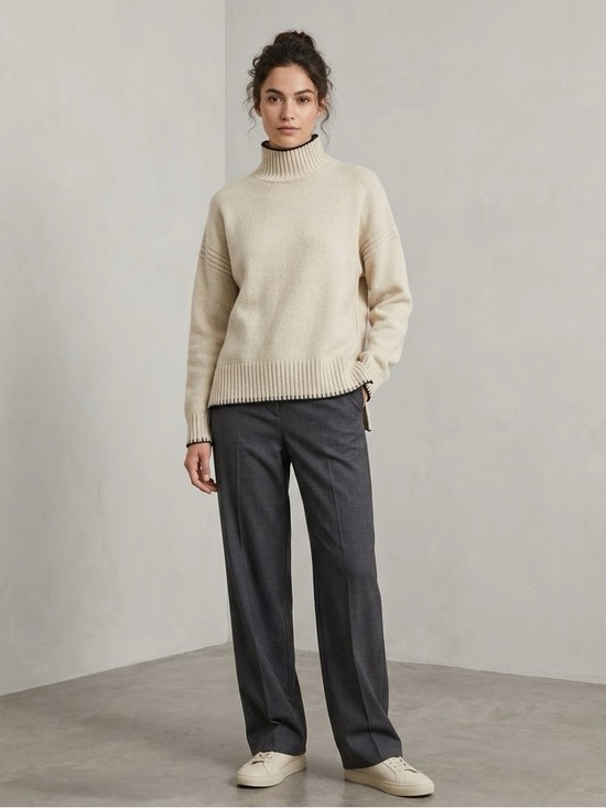 Max Studio Sweaters - Max Studio Sweater Large off-white turtle neck sweater women’s